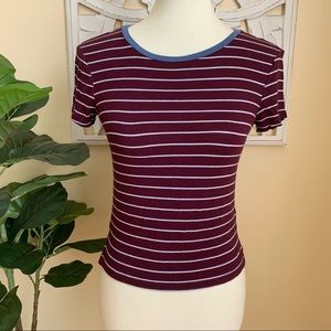 American Eagle Striped Crop Top